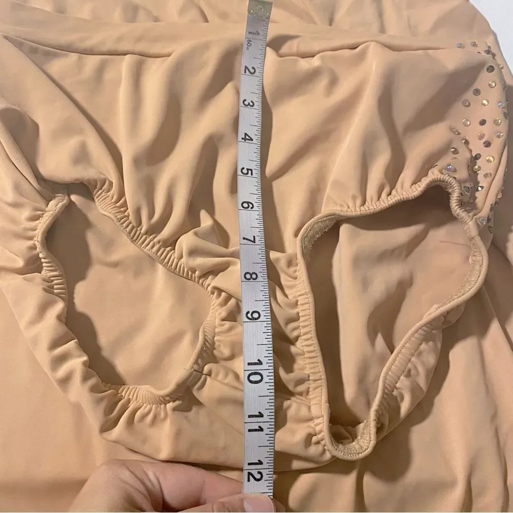 Kelle dance solo custom costume blush 3 piece GODDESS 7046 skirt top trunks LA